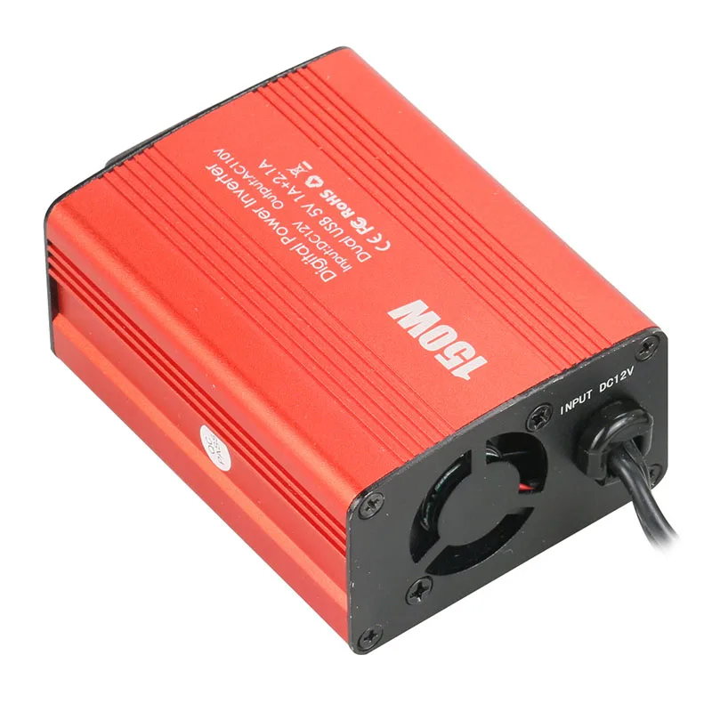 Kopen Auto Omvormer Auto 150 w DC 12 v Naar 110 v AC Met 3.1A 2 Ports Dual USB Charger inverter Converter Adapter US Plug AC Outlets