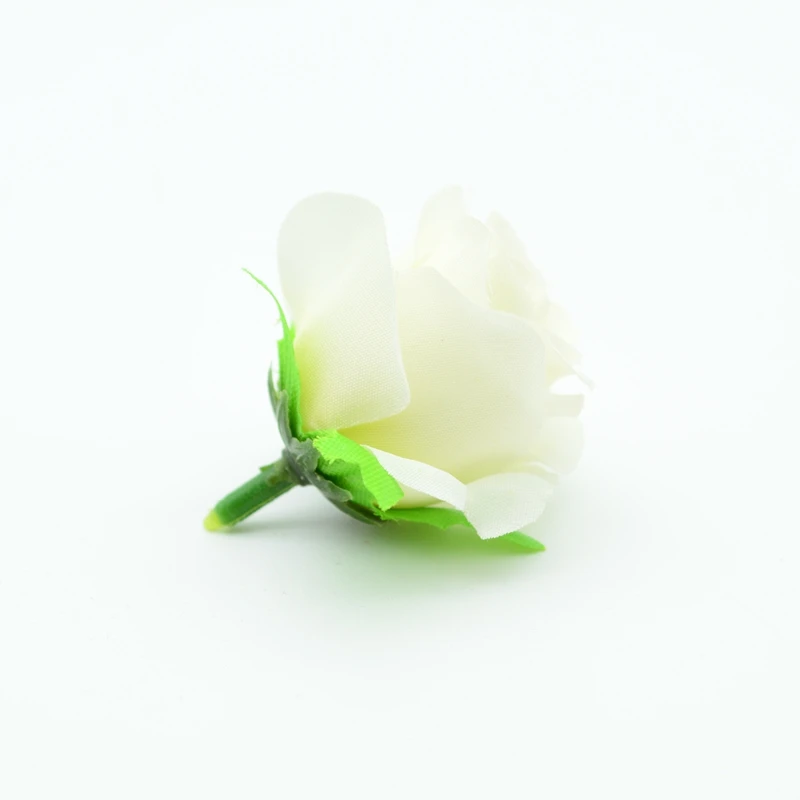 10 шт. шелковые розы дешевые аксессуары для домашнего декора Свадебные Рождественские поддельные цветы свадебное оформление diy ВЕНОК искусственные цветы - Цвет: milk white