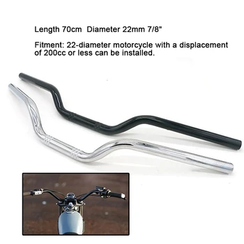 7//8/" 22mm Chrome Motorcycle Handlebar Drag Bar For Honda Yamaha Kawasaki BMW