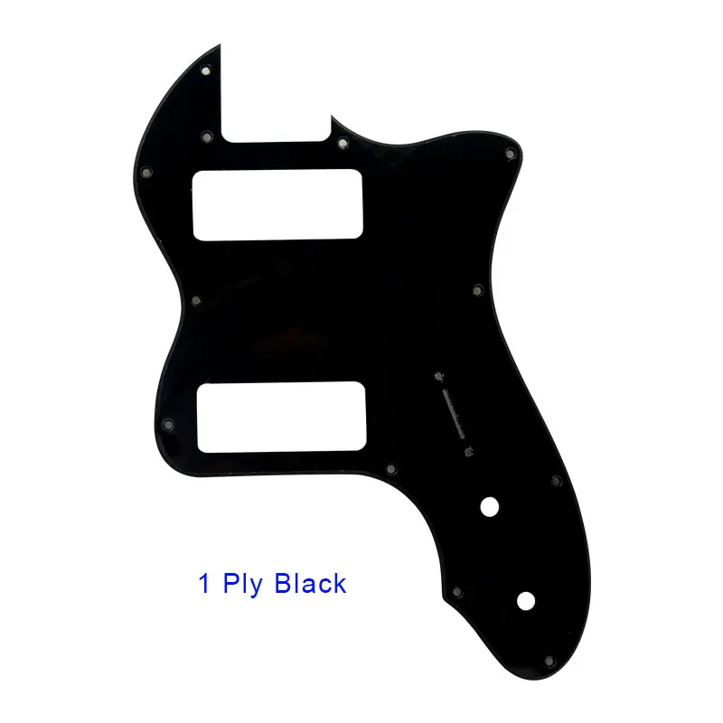 Запчасти для гитары Pleroo-для классической серии '72 Telecaster Tele Thinline Guitar pickguard Scartch Plate с пикапами Humbucker P90 - Цвет: 1Ply Black