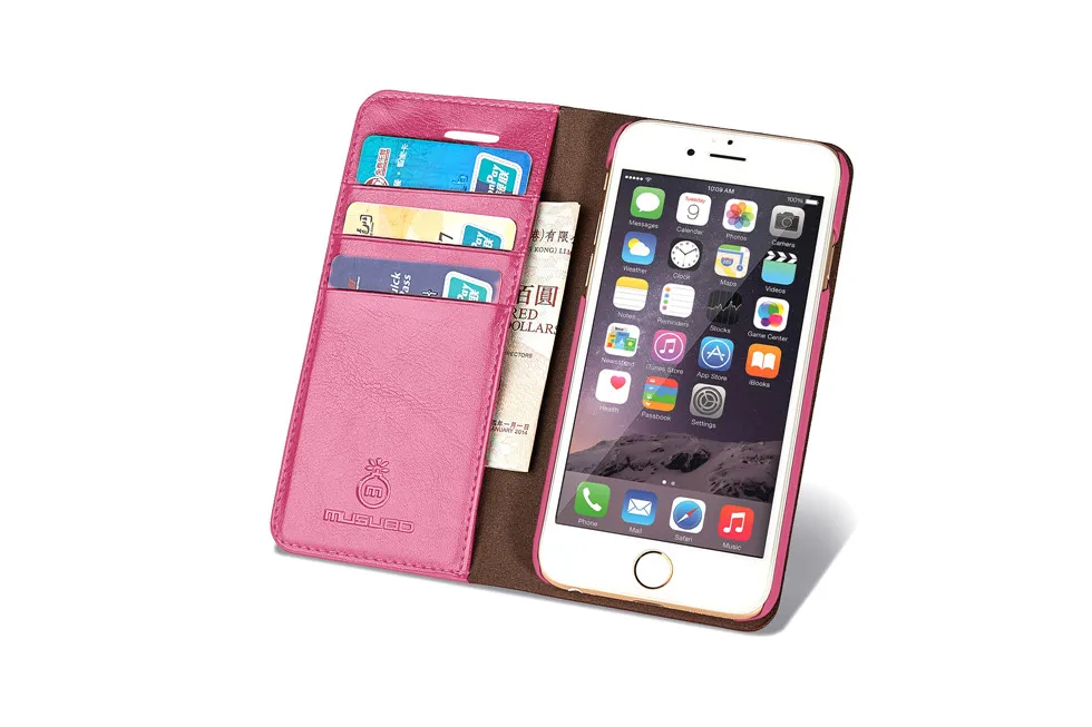 Musubo бренд чехол для iPhone 6 Роскошные Пояса из натуральной кожи бумажник телефон сумка-чехол для Apple iPhone 6 s чехлы флип Coque