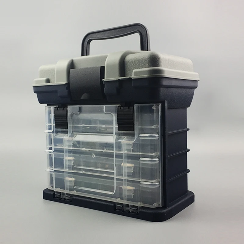 

Fishing Tackle Box Portable 4 Layers Fishing Box Sea Boat Fishing Accessory Box Case With Handle Utility Box #8