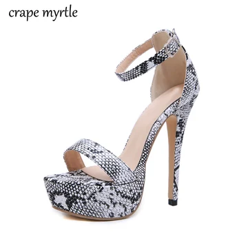 

Platform High Heels Sandals Summer Sexy Ankle Strap heels Open Toe Gladiator Party Dress Women Shoes plus big size YMA875
