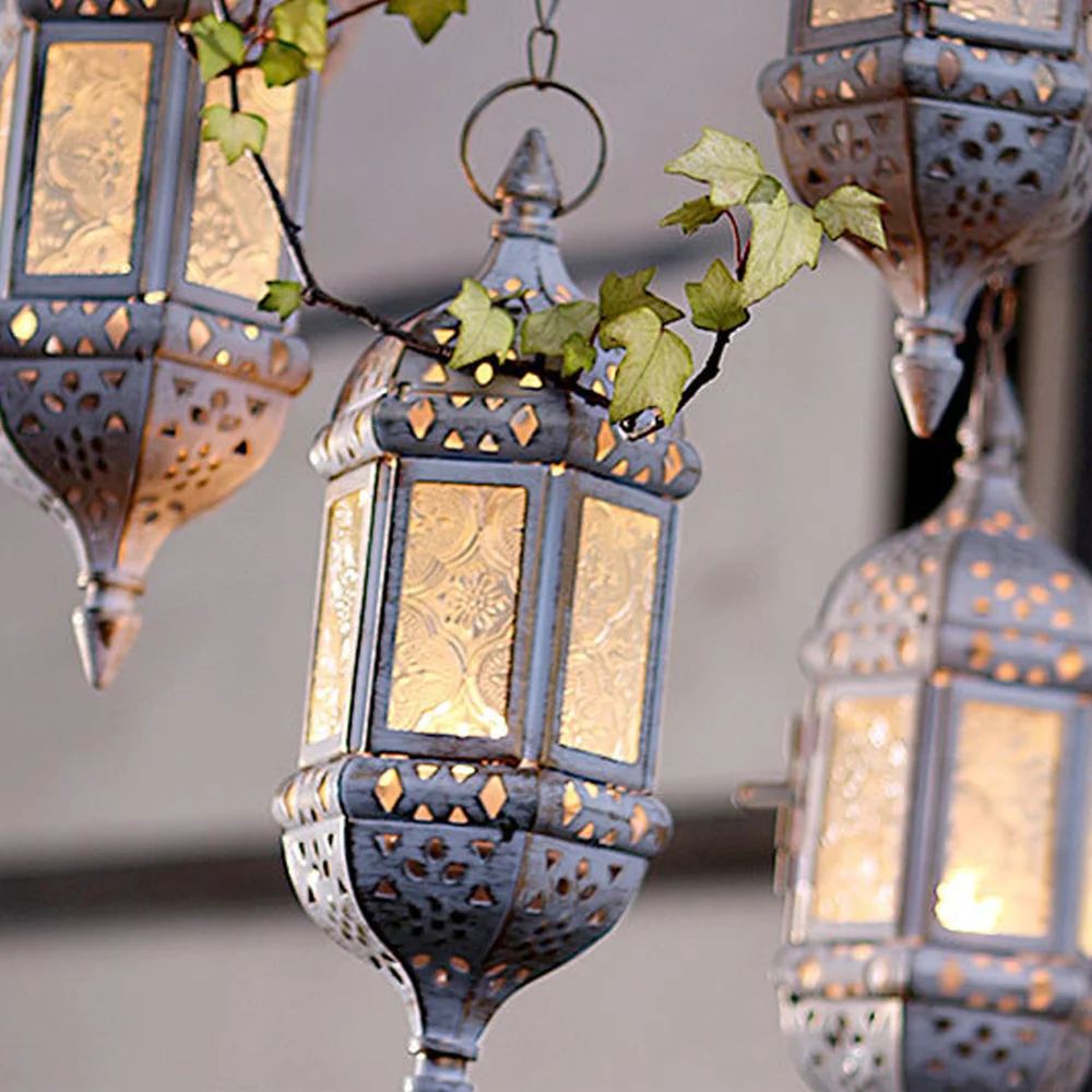 Moroccan Style Retro Wall Hanging Candle Holder Classic Metal Candle