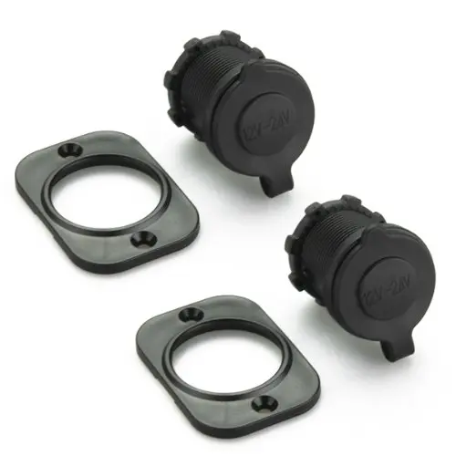 

2 x Power outlet 12V cigarette lighter plug recessed for Car Moto Boat