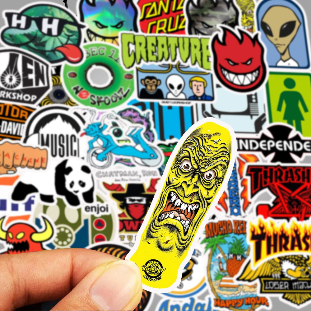 50PCS WaterProof Skateboard Fashion brand Logo Sticker For Luggage Car Guaitar Skateboard Phone Laptop Bicycle Stickers 50PCS WaterProof Skateboard Fashion brand Logo Sticker For Luggage Car Guaitar Skateboard Phone Laptop Bicycle Stickers
