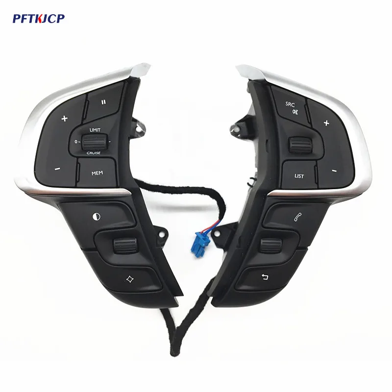 

For Citroen C4 Car Multifunction Steering Wheel Buttons Cruise Control Switch Bluetooth Volume Buttons 2pcs/set