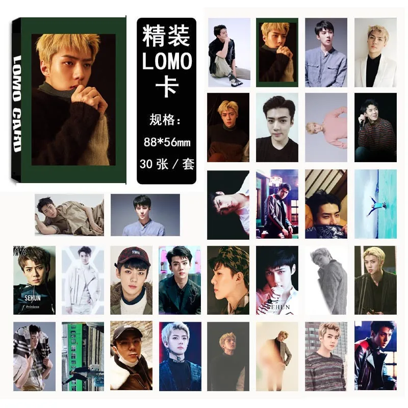 30 шт./компл. KPOP EXO SEHUN одиночный 04 для жизни альбом HD фото карта ПВХ самодельная LOMO Фотокарта