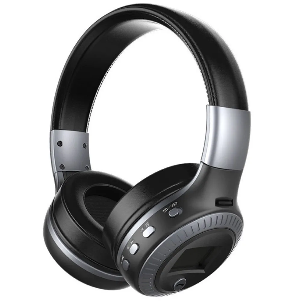 Hot LCD Display HiFi Bass Headphone Foldable Wireless Stereo Bluetooth