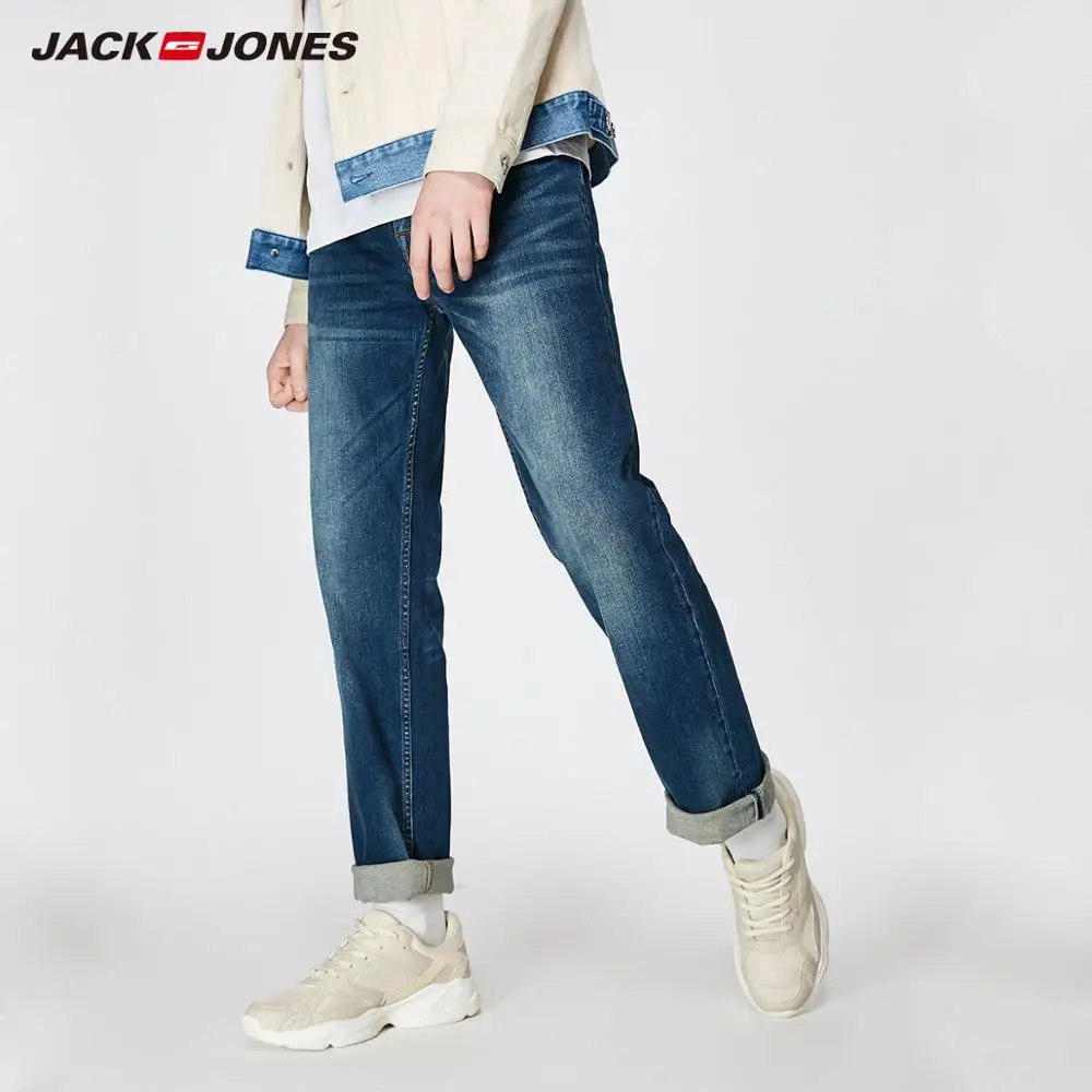 JackJones Men's Stretch Jeans men Elastic Cotton Denim Pants Loose Fit Trousers New Brand Menswear 219132584
