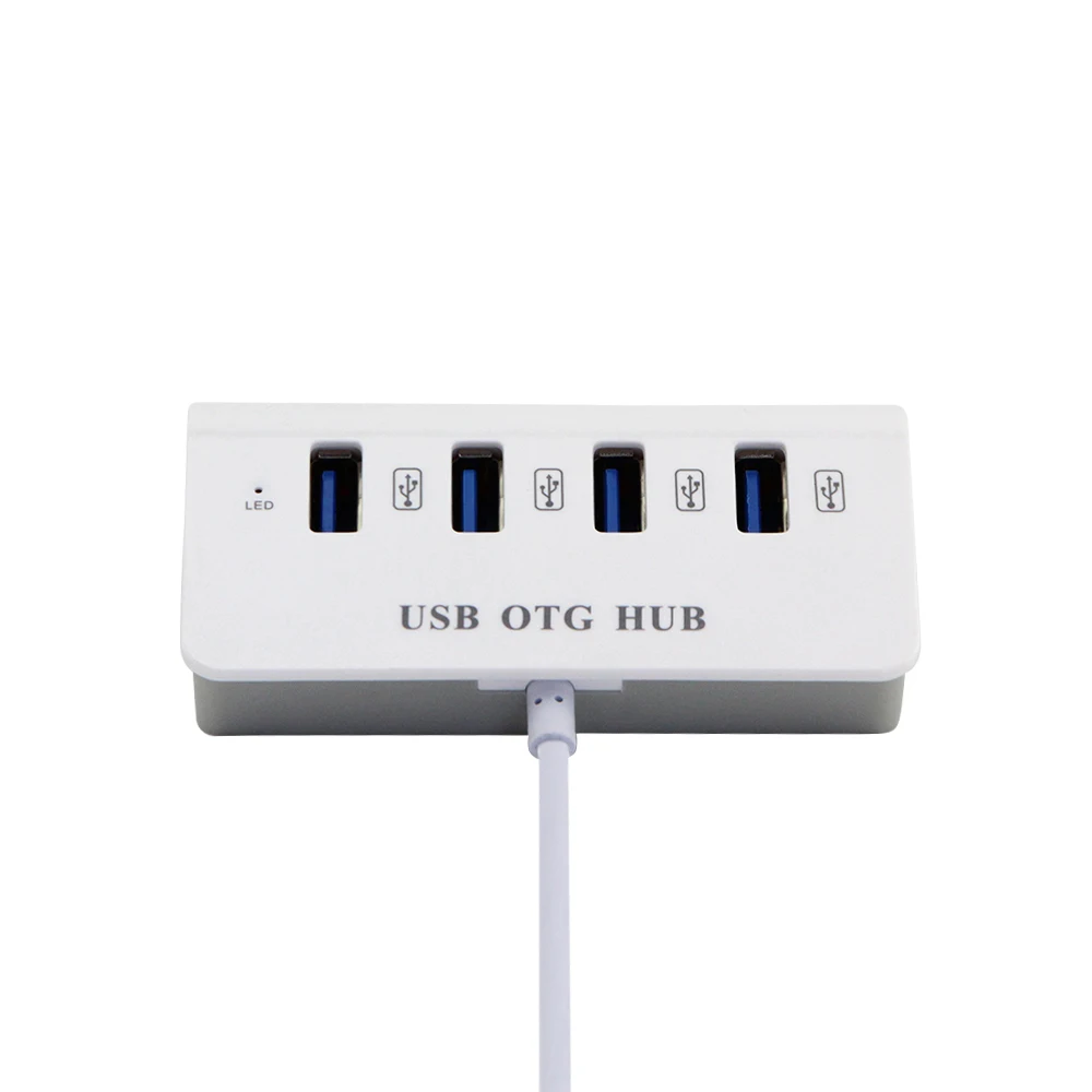 CHUYI USB Hub 3.0 4-port USB3.0 High-speed Splitter Adapter With DC 5V / 2A Power Supply Port For Laptop PC Phone Note