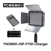 Yongnuo YN300 III YN-300 III 3200 k-5500 K CRI95 камера фото светодиодный свет видео с 4400 mAh NP-F750 батарея и зарядное устройство набор