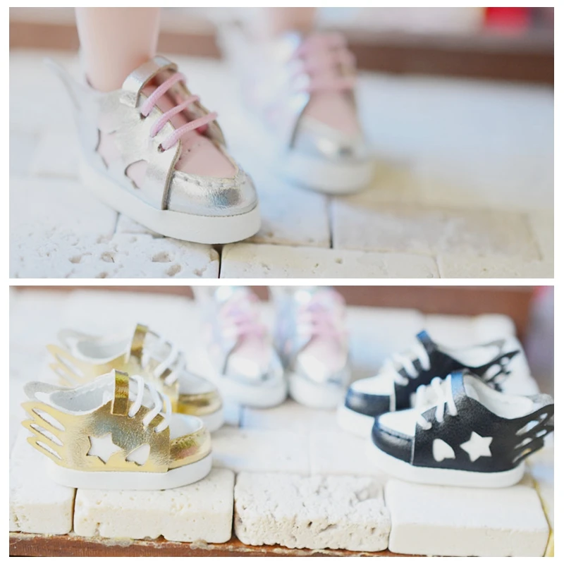 

1 Pair 3cm Blyth Dolls Cute Star Wing Sport shoes for Azone Holala Licca 1/6 Dolls Sneakers for dolls accessories 3 colors