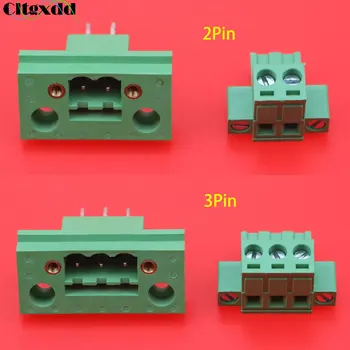 

Cltgxdd 1PCS 5.08MM Pitch PCB Pluggable Terminal Blocks Connector 2/3/P Straight Pin KF2EDGK-5.08 RoHS with Ears