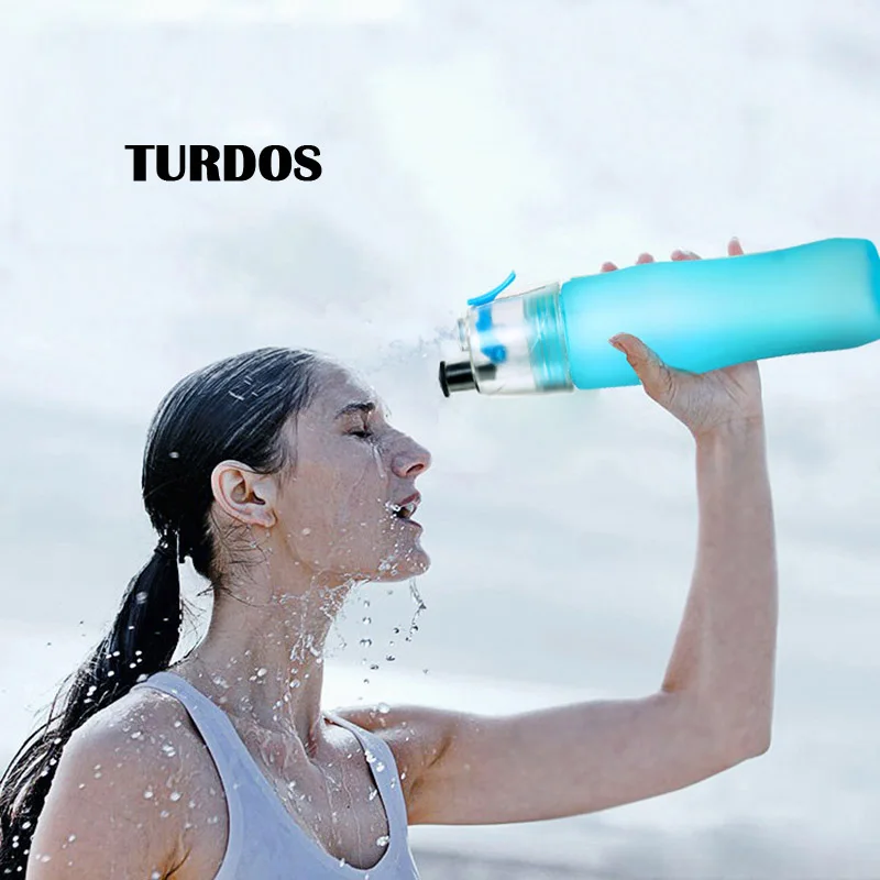 TURDOS креативная бутылка для воды спортивный спрей бутылка увлажняющий Велоспорт Спорт Тренажерный зал бутылки для питья Garrafa Пешие прогулки 740 мл