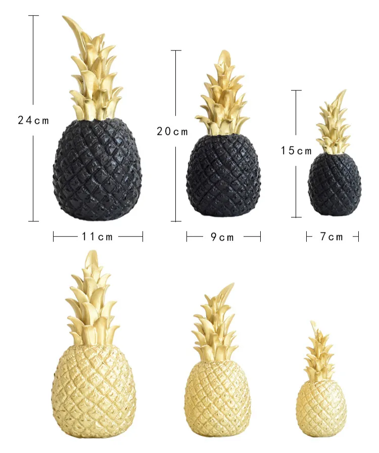 Скандинавские креативные изделия из смолы, золота, ананаса, фруктов, для гостиной, винного шкафа, на окно, для рабочего стола, украшение стола, ремесла