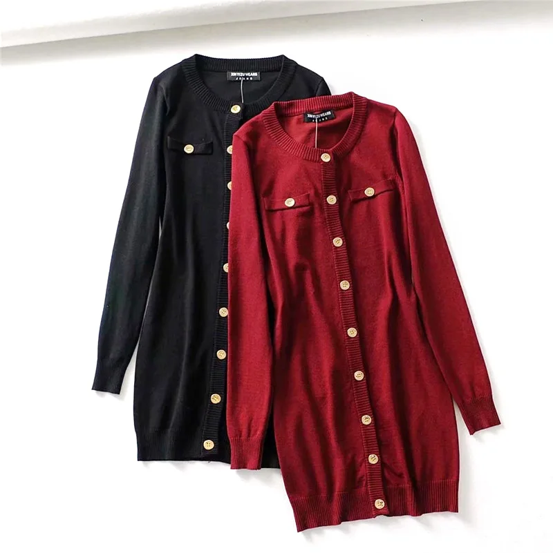 

Women Autumnblack Knit tight Pencil Dress sexy long sleeve party dress Casual o-neck bodycon sweater Mini dress vestidos