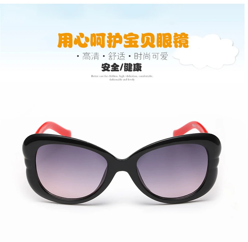WtgwtQ 2018 New Children Sunglasses Kids Designer Cute Shades For Girls Boys Goggle Baby Glasses Oculos Infantil Sun glasses 08