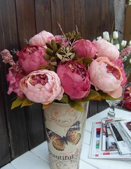 Декоративные цветы Европейский высококачественный Искусственный Пион из шелка искусственные цветы домашние Цветочные Декоративные цветы
