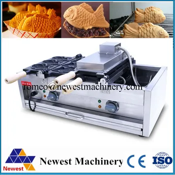 

Most popular 110V 220V commercial 6pcs fish taiyaki waffle making machine , taiyaki fish shape waffle maker with easy operation