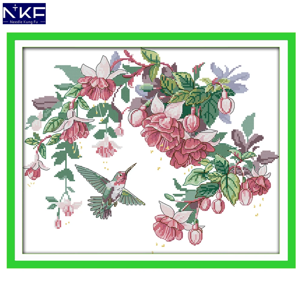 NKF Hummingbirds Animal Pattern Handmade Craft Needlework Cross Stitch  Embroidery Kit Cross Stitch for Home Decor|Package| - AliExpress