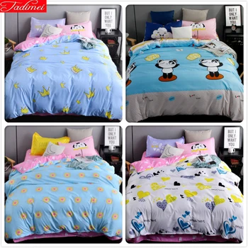 

Kids Bedlinen 3/4 pcs pieces Bedding Set 1.2m 1.5m 1.8m 2m 2.2m 2.3m 6/7 feet Bedsheet King Queen Double Size Duvet Cover Cotton
