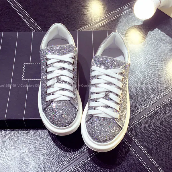 glitter designer sneakers