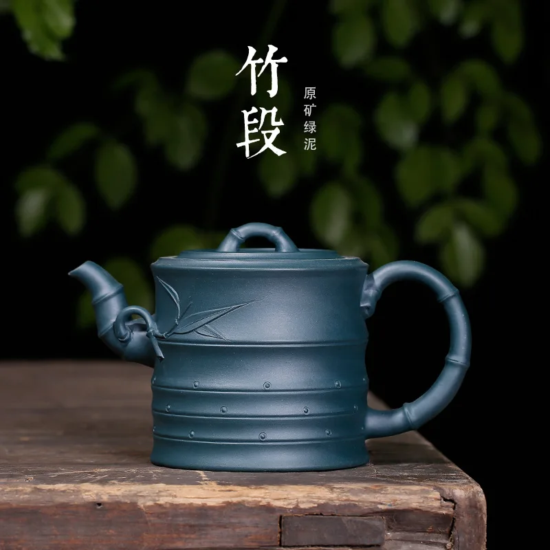 

Free Shipping 480ml High Grade Gift Bamboo Teapot Yixing Famous Handmade Large Capacity Kung Fu tea pot Collector's Edition Gift