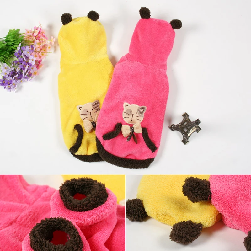 Hoopet Cat Clothes Pets Comfortable Mascots Soft Hoodie Chihuahua Warm Cute Dog Coat Clothes for Cats Animals Hoopet Cat Clothes Pets Comfortable Mascots Soft Hoodie Chihuahua Warm Cute Dog Coat Clothes for Cats Animals