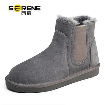 

Snow Boots Winter Warm Fleece High Top Short Boots Korean Style Thickened Cotton Shoes Outdoor Black Gray Coffee Boots Size7-13