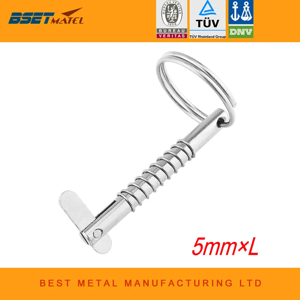 

5mm BSET MATEL Marine Grade 316 Stainless Steel Quick Release Pin for Boat Bimini Top Deck Hinge Marine hardware Boat