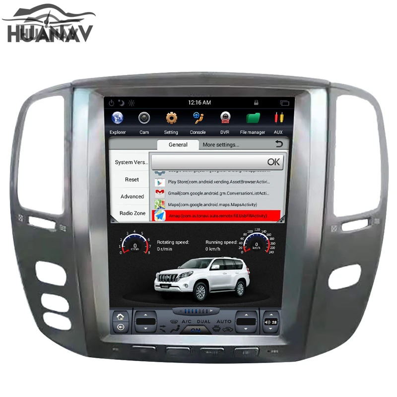 Автомагнитола на Android 7 1 без автомобильного CD DVD плеера GPS навигация для Lexus LX470 2002