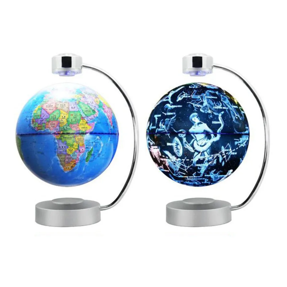 

8 Inch Magnetic Levitation Globe With LED Light Electronic Floating constellation Home Bedroom Study Room US EU UK AU Plug