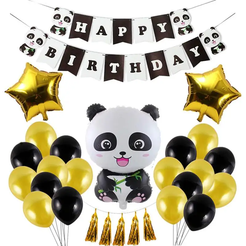 Maison 10pk Panda Foil Balloon Des Fetes Decoration De Noel Anniversaire Halloween Articles De Fete