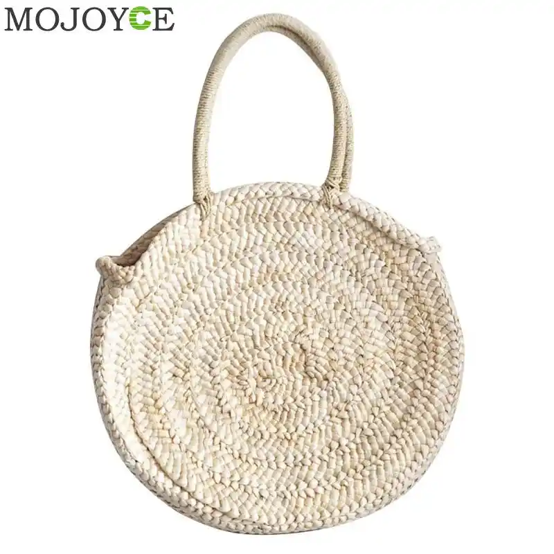 big round straw bag