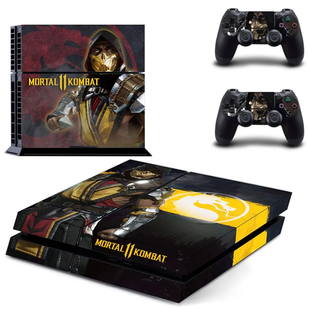 Наклейка для игровой консоли Mortal Kombat 11 PS4 Виниловая наклейка Sony PlayStation 4 и 2