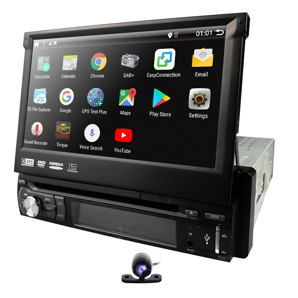 Best Android 9.0 Car Universal DVD  Player Radio Bluetooth Stereo Mirror link Multimedia DAB+ TPMS RDS DVR GPS OBD2 Free rear camera 2