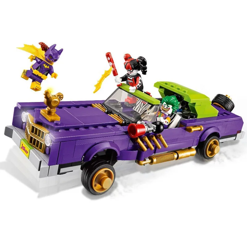 

Batman Movie Series batmobile The Joker Notorious figures Model Building Block compatible With Legoingly Superheroes Toys