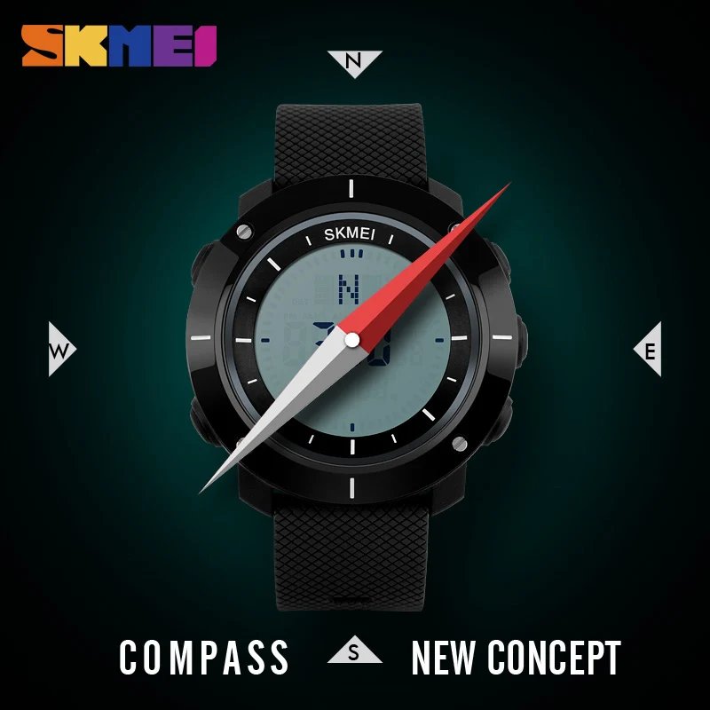 Новые часы с компасом мужские наручные World Time Compass секундомер Pu ремешок Relogio Masculino