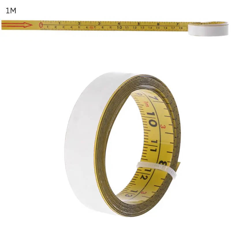 Inch & Metric Self Adhesive Tape Measure Steel Miter Saw Scale Miter