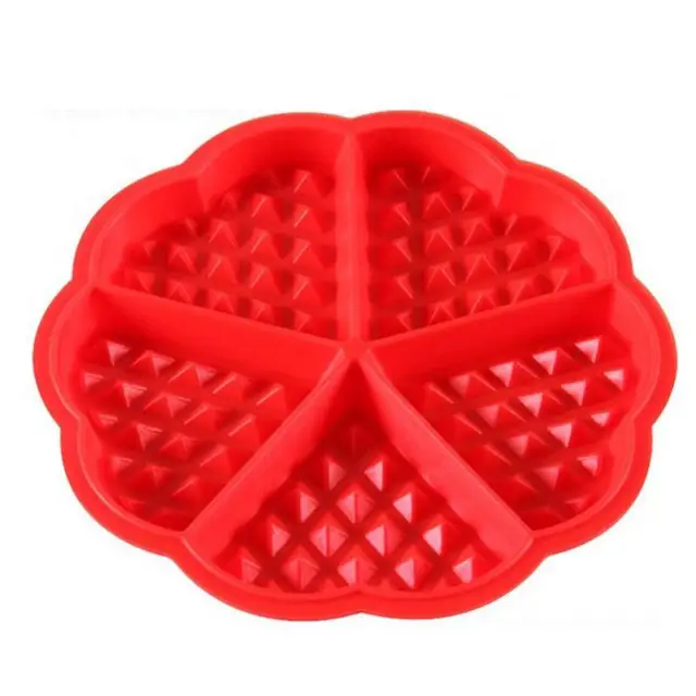 Best Offers Heart Shape Waffle Mold Silicone Oven Pan Baking Pan Cookie Cake Waffle Maker Baking Dish Pastry Tools Bakeware 