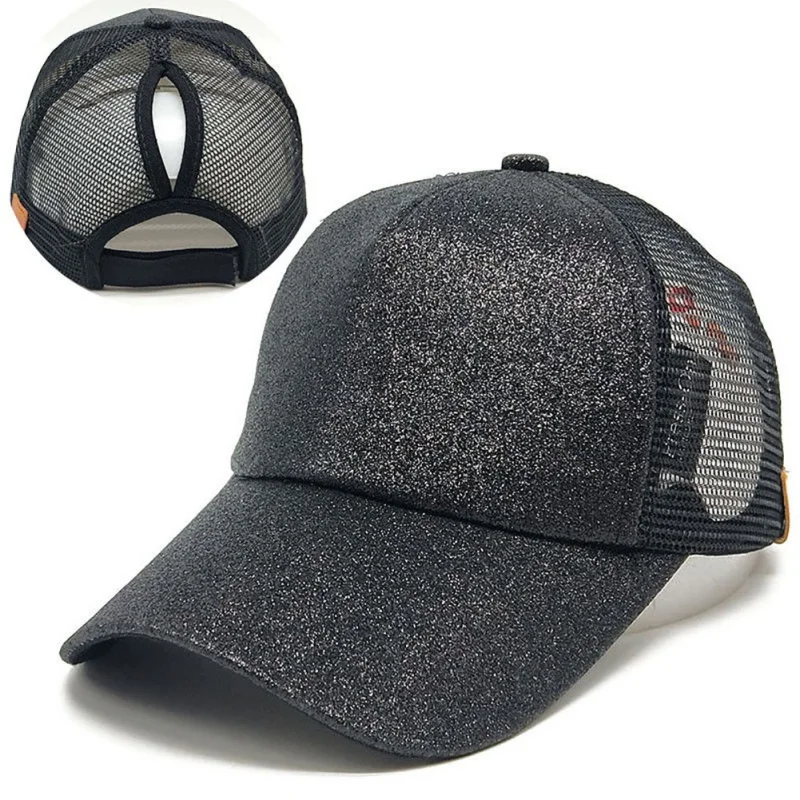 2019 señoras Flash Cola de Caballo gorra de tenis gorra deportiva gorra de malla ajustable deportes correr gorra de montar