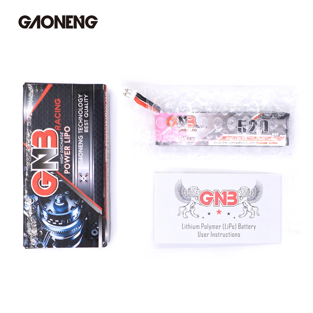 5 шт Gaoneng GNB FPV батареи 520mAh 3,8 V 80C 1S HV 4,35 V PH2.0 разъем Lipo батарея для Emax Tinyhawk Kingkong LDARC TINY