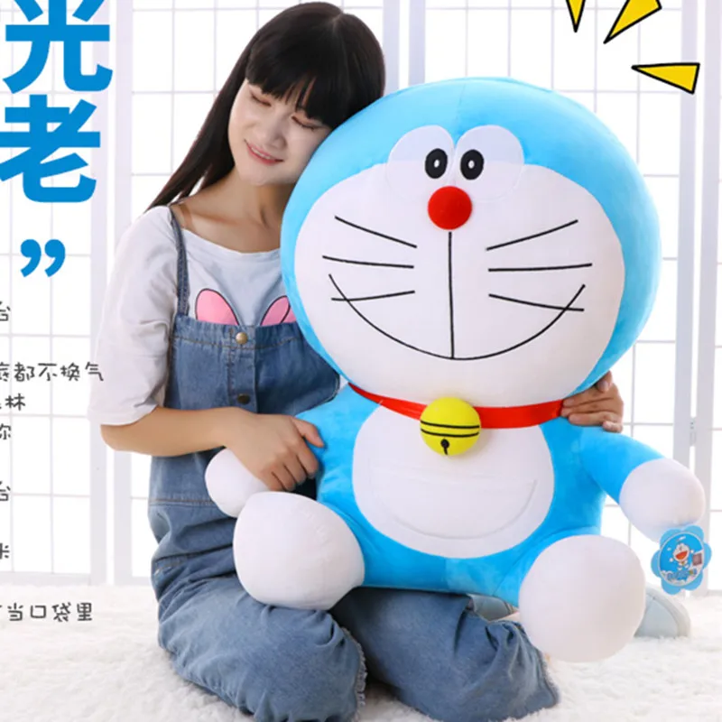 48 см, 68 см гигантские большие японский Doraemon фигурка, плюшевая игрушка мягкая кукла кошка чучело игрушки Детская кукла на день рождения подарок