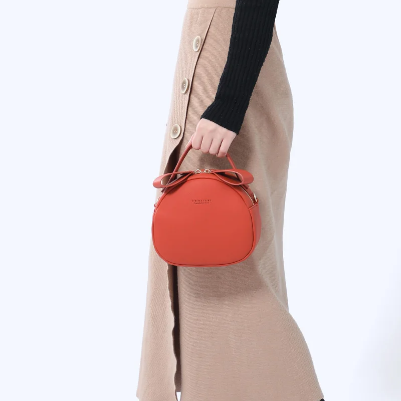  Geometrical Circular Women Shoulder Bag Leather Women's Crossbody Messenger Bags Sac Female Round B - 32967776062