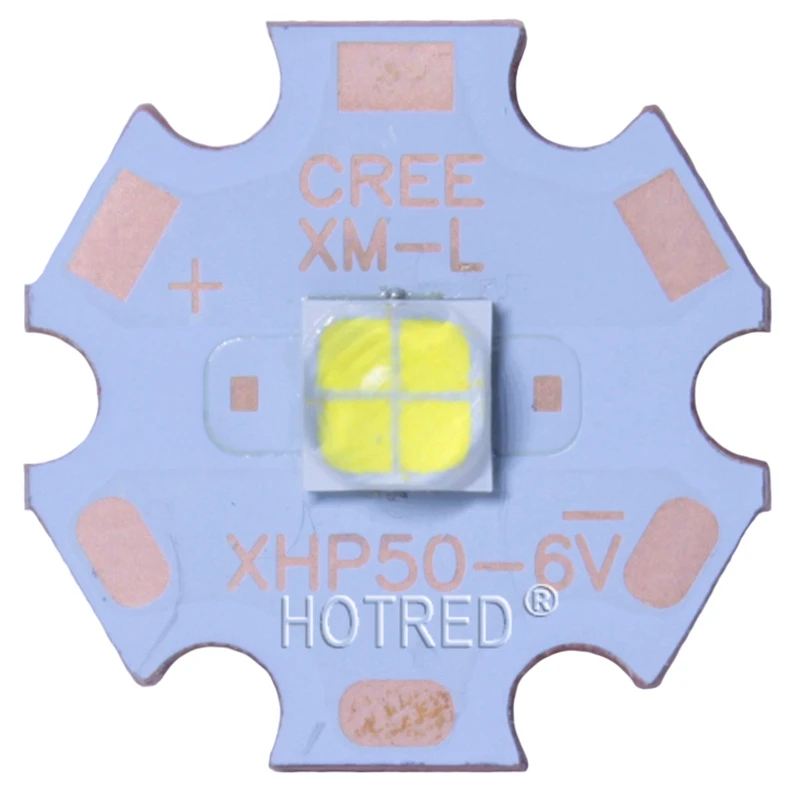 Светодиодный диодный излучатель CREE XHP50 6500 К холодный белый 5000 6 в 12 В 16 мм 20 медная