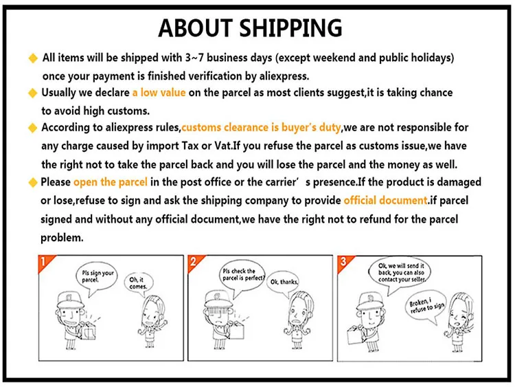About shippment