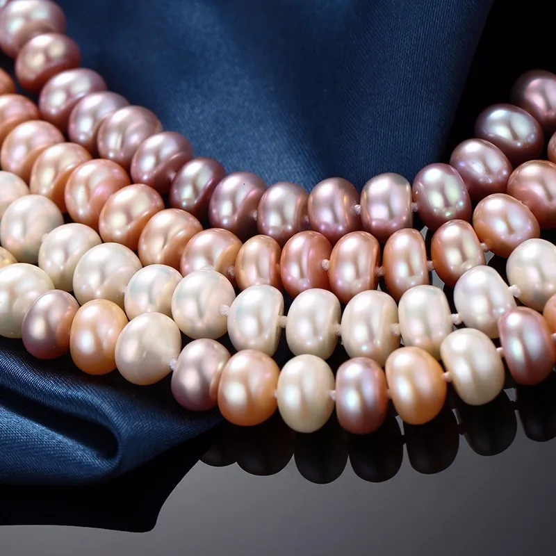 Pink Purple White Natural Freshwater Pearl Chain& Link Bracelets For Women Fashion Jewelry Heart Clasp