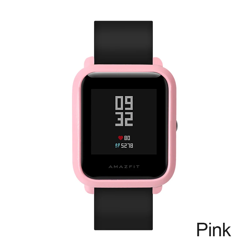 Чехол SIKAI для Xiaomi Amazfit Bip, цветной сменный жесткий чехол, защитный чехол для Midong Amazfit Bip Smart Watch Pace - Цвет: Pink