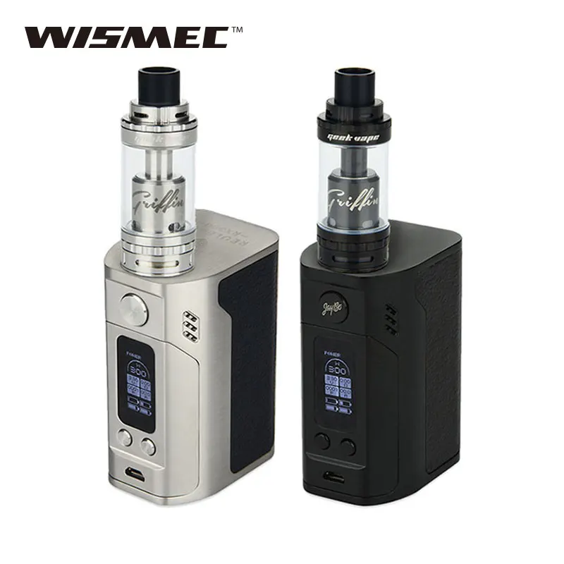Original WISMEC Reuleaux RX300 TC Mod 300W Vaping for Griffin 25 RTA Top Airflow 6ml Atomizer Vs Only RX 300 Box Mod original wismec rx2 3 mod augvape merlin mini tank 2ml rta atomizer vaping 200w rx23 tc box mod e cig vaping vs smok alien kit